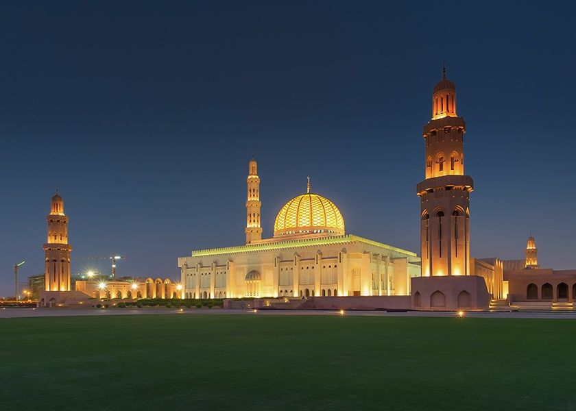 place to visit in muscat at night Sultan Qaboos Grand Mosque